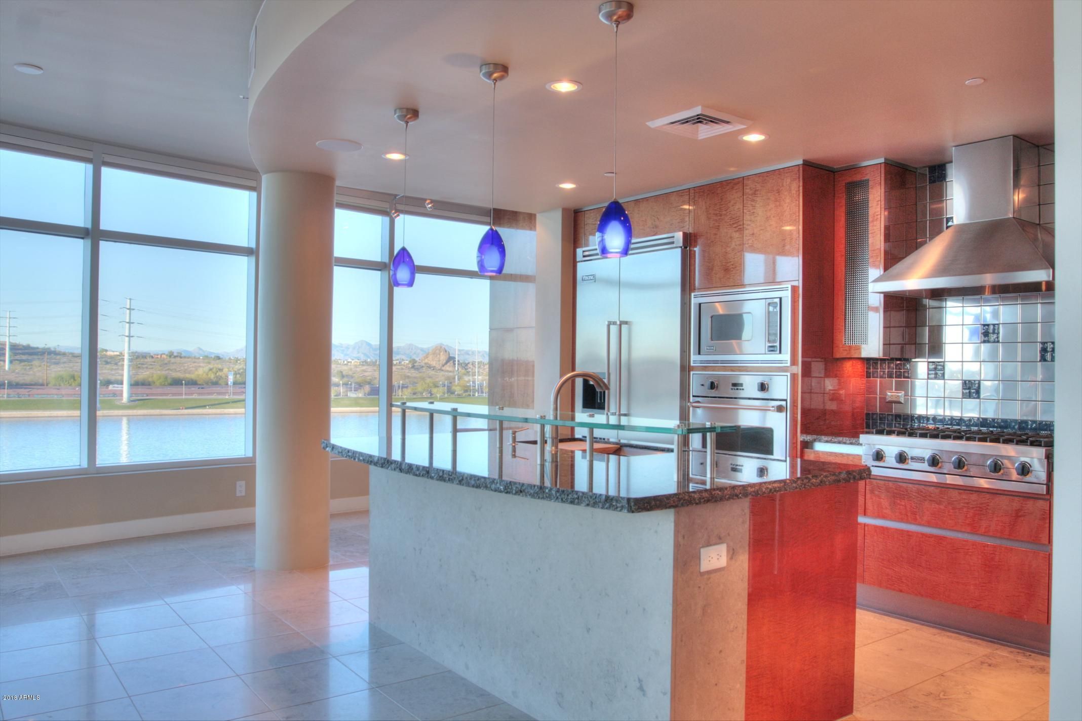 Designer interior finishes inside a Bridgeview condominium unit