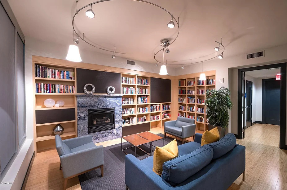 Modern open-concept living area inside a Bridgeview condo unit